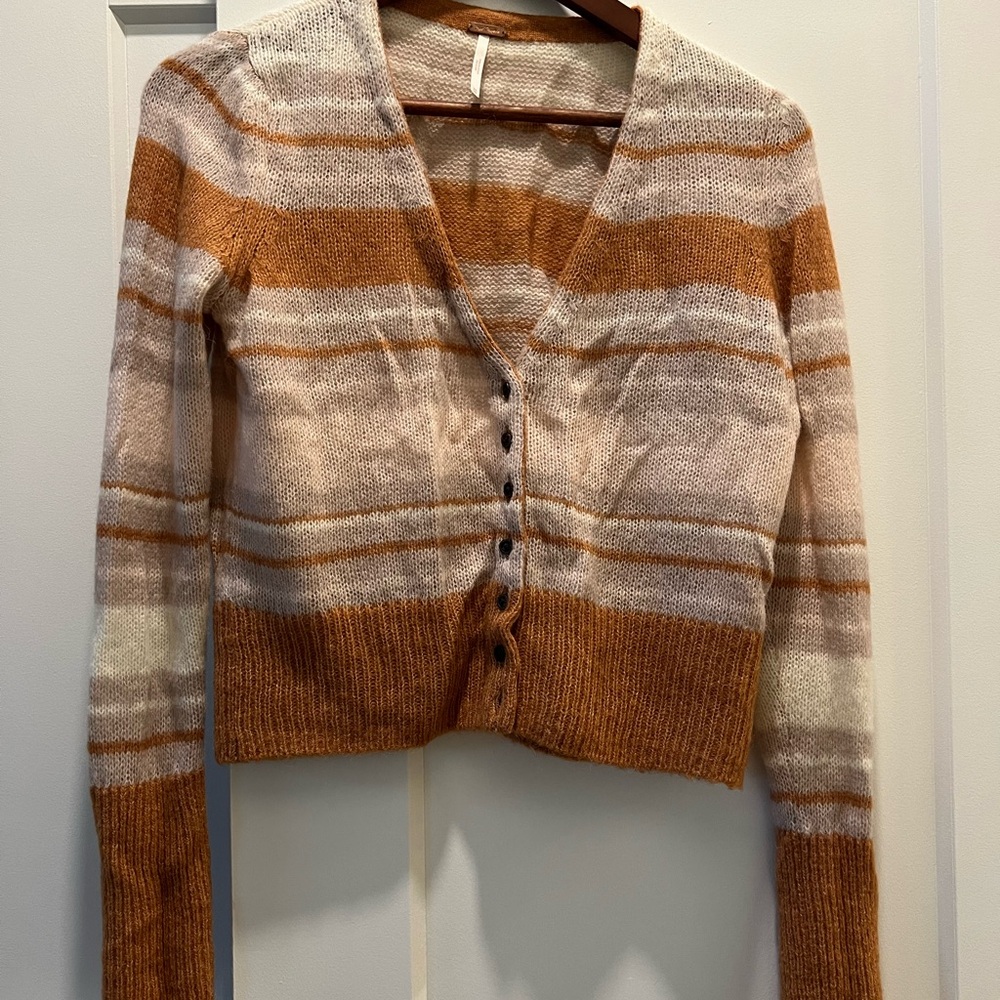 Free people alpaca wool cropped cardigan